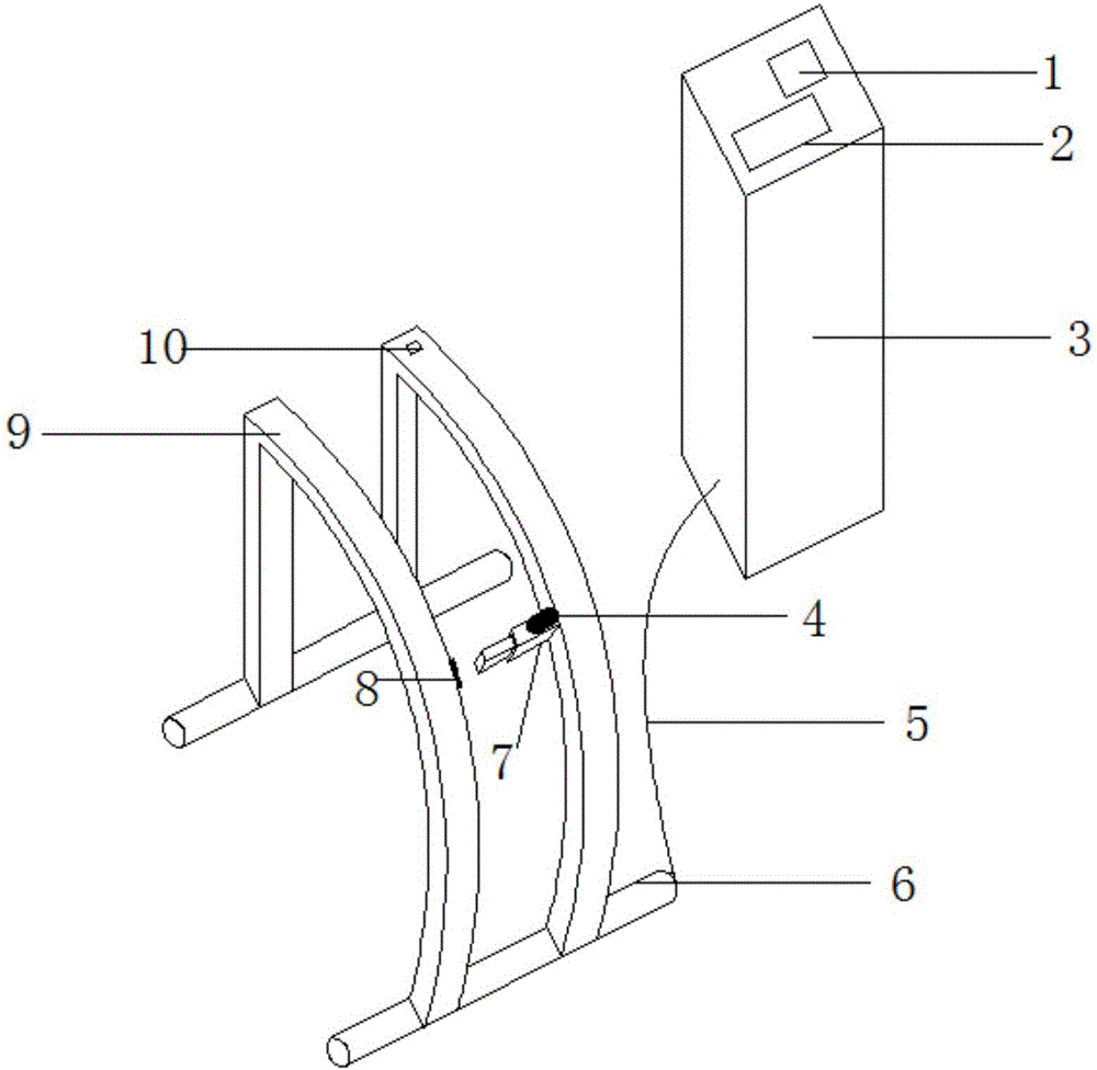 公用自行車存放架的制作方法附圖