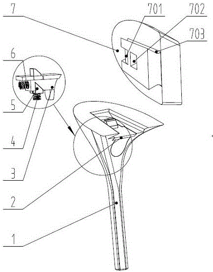 一種隱藏按鈕型可換跟式高跟鞋的制作方法附圖