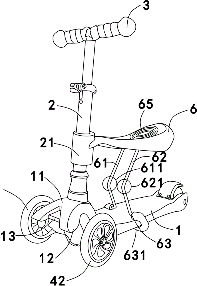 多功能滑板車的制作方法附圖