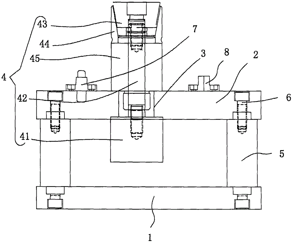 具有脹芯的離合器后殼體加工夾具的制作方法附圖