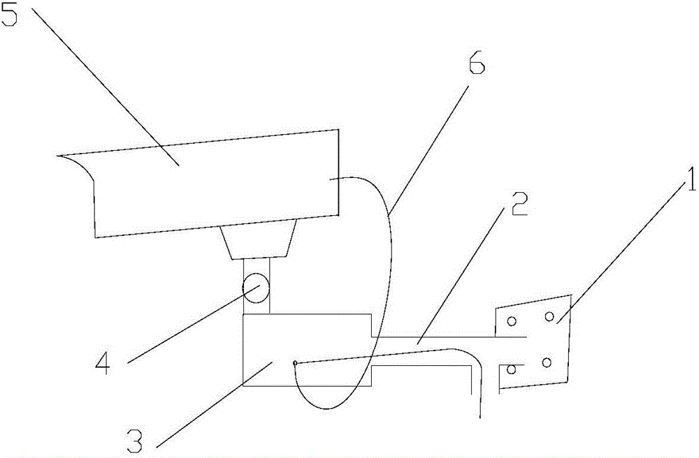 攝像機接線端防淋支架的制作方法附圖