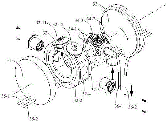 可重構(gòu)的繩驅(qū)動串聯(lián)解耦機械臂回轉(zhuǎn)關節(jié)及俯仰旋轉(zhuǎn)關節(jié)的制作方法附圖