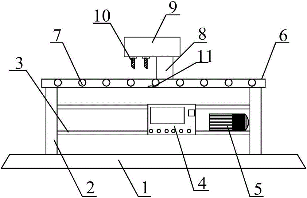 一種新型基于智能控制結(jié)構(gòu)的攻牙機(jī)自動(dòng)送料裝置的制造方法附圖