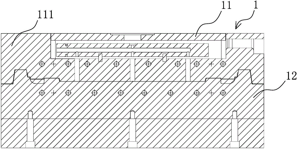 高精度塑料整理箱注塑模具組件的制作方法附圖