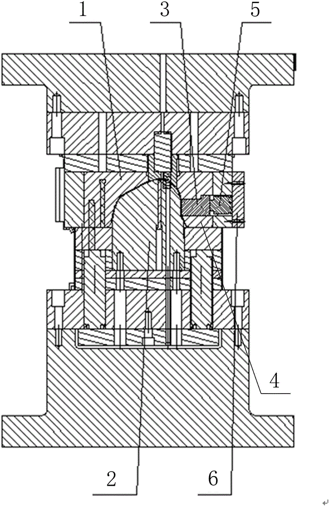 一種自動調(diào)節(jié)成型間隙的模具的制作方法附圖