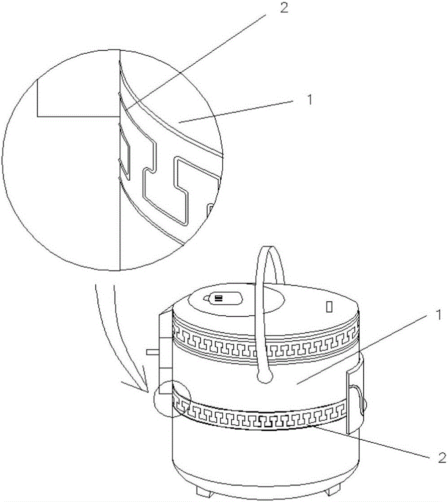 帶加強(qiáng)骨的電飯鍋的制作方法附圖
