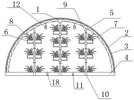 一種立體種植的蔬菜大棚的制作方法附圖