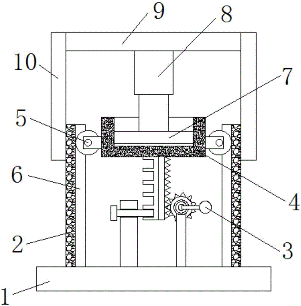 一種可調(diào)節(jié)成型泡沫板厚度的泡沫成型機的制作方法附圖