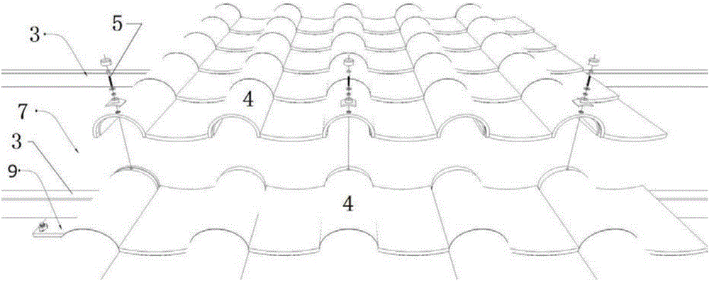 屋面琉璃瓦的安裝結(jié)構(gòu)的制作方法附圖