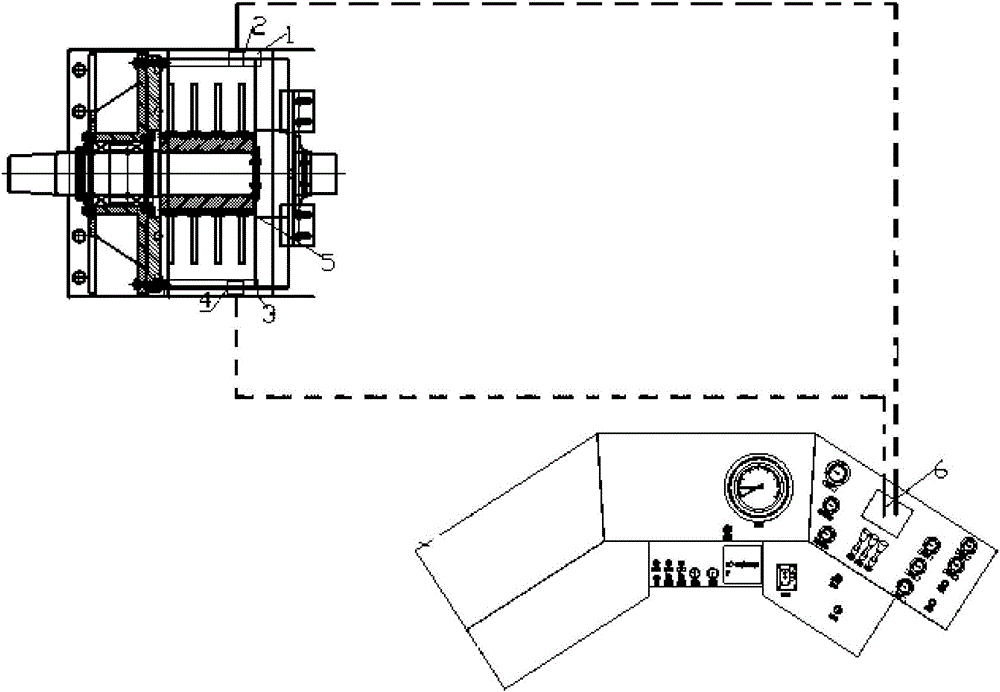 氣動(dòng)水冷制動(dòng)器無(wú)線溫度壓力報(bào)警裝置的制造方法附圖